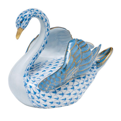 Herend Swan Figurines Herend Blue 