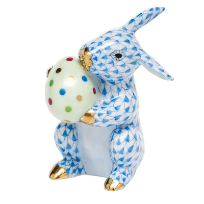 Herend Easter Bunny Figurines Herend Blue 