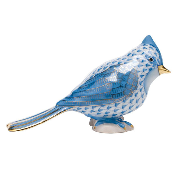 Herend Tufted Titmouse Figurines Herend Blue 