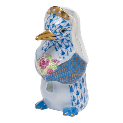 Herend Penguin Bride Figurines Herend Blue 