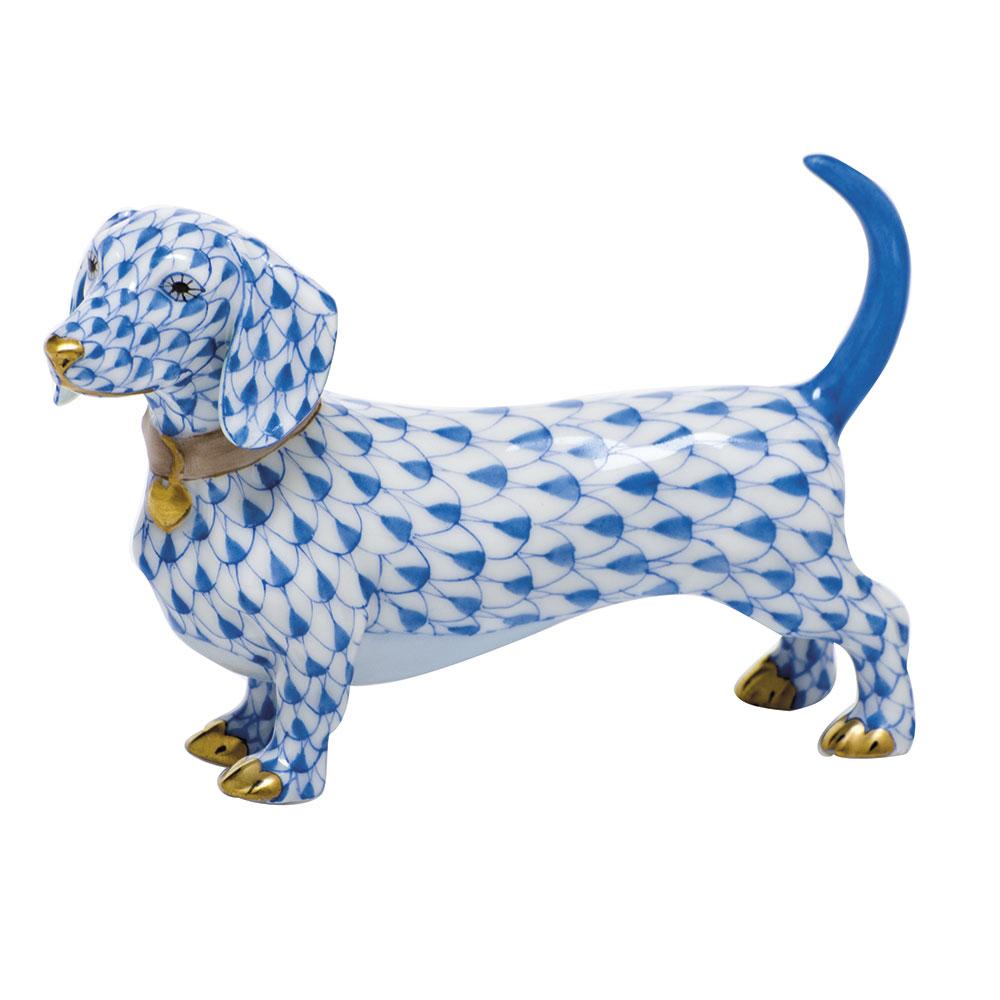 Herend Dachshund Figurines Herend Blue 