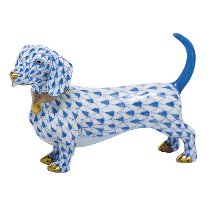 Herend Dachshund Figurines Herend Blue 
