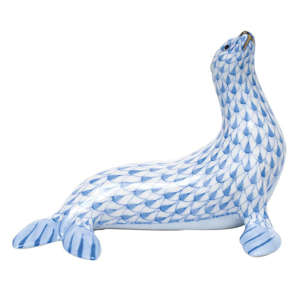 Herend Sea Lion Figurines Herend Blue 