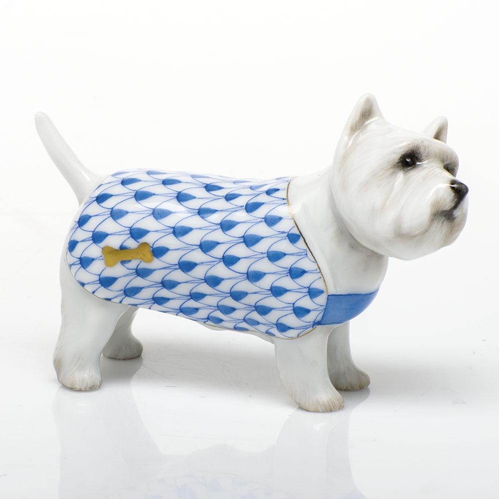Herend West Highland Terrier Figurines Herend Blue 