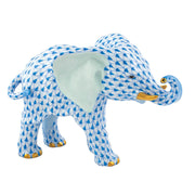 Herend Roaming Elephant Figurines Herend Blue 