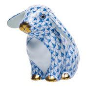 Herend Sitting Lop Ear Bunny Figurines Herend Blue 
