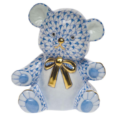 Herend Teddy Bear Figurines Herend Blue 