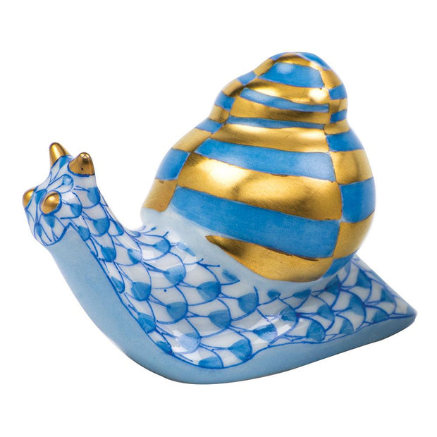 Herend Baby Snail Figurines Herend Blue 
