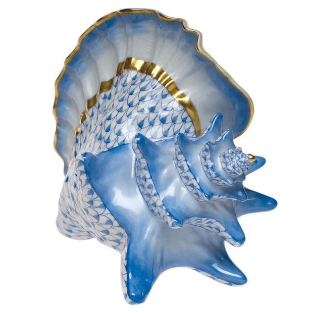 Herend Conch Shell Figurines Herend Blue 