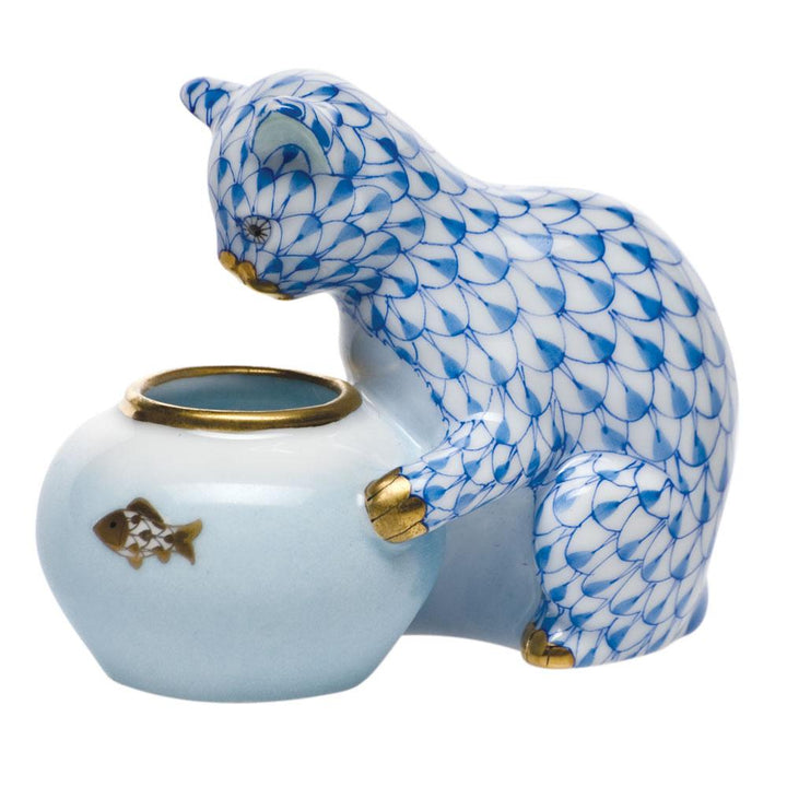 Herend Gone Fishing Figurines Herend Blue 