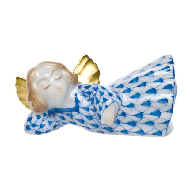 Herend Sleeping Angel Figurines Herend Blue 