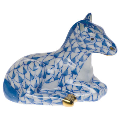 Herend Miniature Horse Figurines Herend Blue 