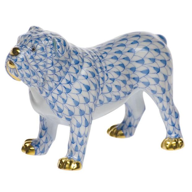 Herend Bulldog Figurines Herend Blue 
