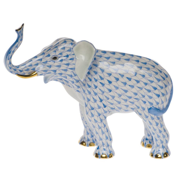 Herend Elephant Luck Figurines Herend Blue 