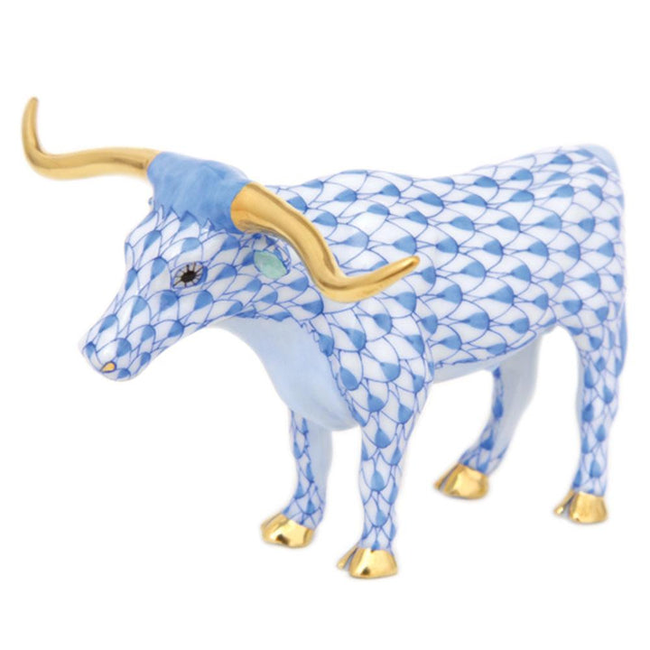 Herend Longhorn Figurines Herend Blue 