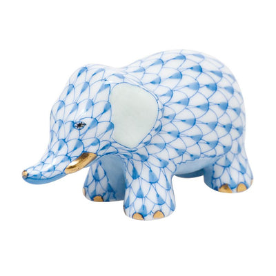 Herend Little Elephant Figurines Herend Blue 