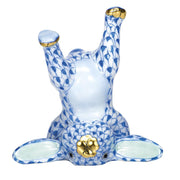 Herend Handstand Bunny Figurines Herend Blue 