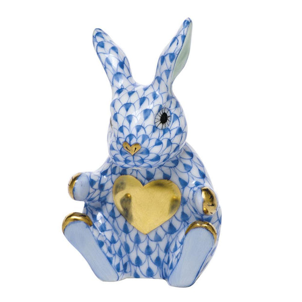 Herend Sweetheart Bunny Figurines Herend Blue 