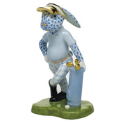Herend Golf Bunny Figurines Herend Blue 
