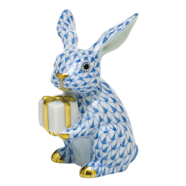 Herend Celebration Bunny Figurines Herend Blue 