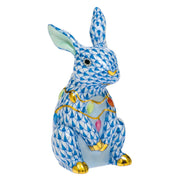 Herend Bunny With Christmas Lights Figurines Herend Blue 