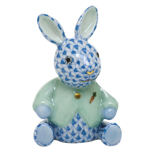 Herend Sweater Bunny Figurines Herend Blue 