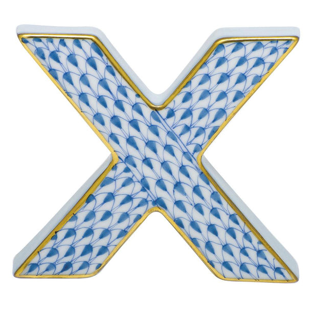 Herend Letter X Figurines Herend Blue 