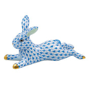 Herend Lounging Bunny Figurines Herend Blue 