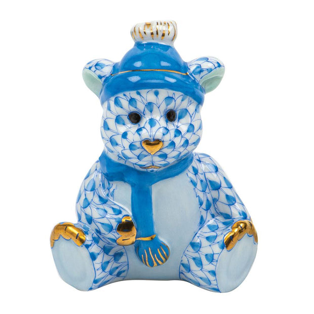 Herend Winter Bear Figurines Herend Blue 