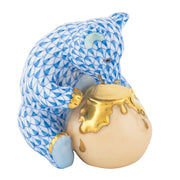 Herend Bear With Honey Pot Figurines Herend Blue 