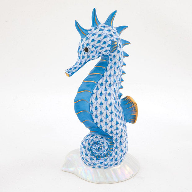 Herend Seahorse On Scallop Shell Figurines Herend Blue 