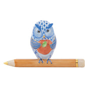 Herend Teacher Owl Figurines Herend Blue 