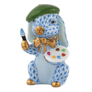Herend Painter Bunny Figurines Herend Blue 