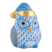 Herend Winter Owl Figurines Herend Blue 