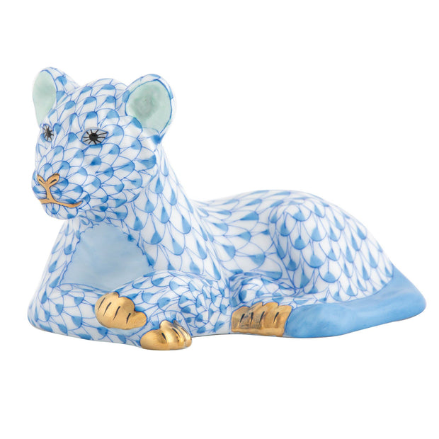 Herend Young Lion Figurines Herend Blue 