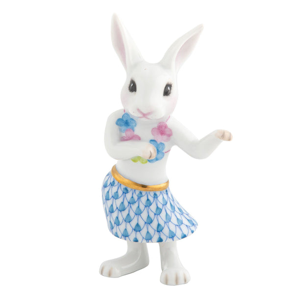 Herend Hula Bunny Figurines Herend Blue 