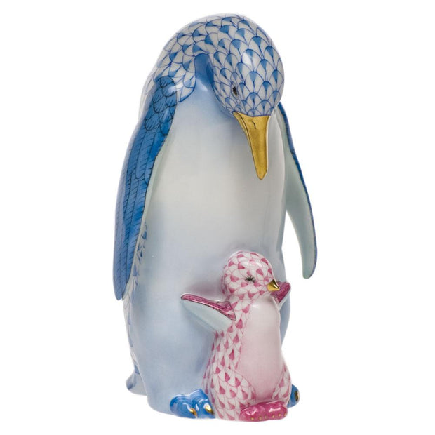 Herend Penguin W/Baby Figurines Herend 