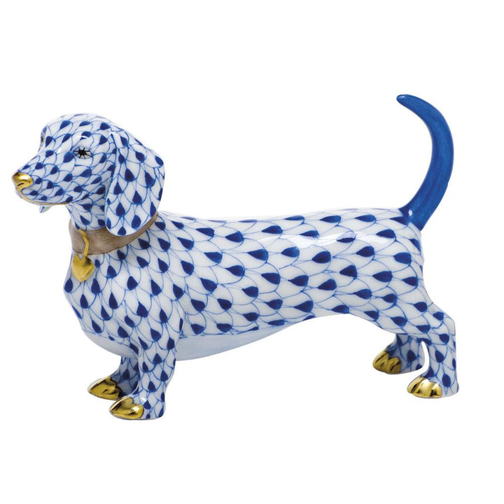 Herend Dachshund Figurines Herend Sapphire 