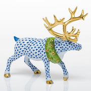 Herend Holiday Reindeer Figurines Herend Sapphire 