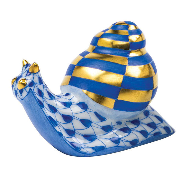 Herend Baby Snail Figurines Herend Sapphire 