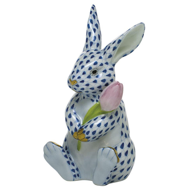Herend Blossom Bunny Figurines Herend Sapphire 