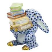 Herend Scholarly Bunny Figurines Herend Sapphire 