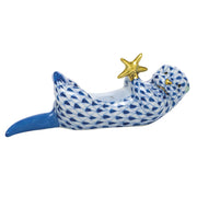 Herend Sea Otter With Starfish Figurines Herend Sapphire 