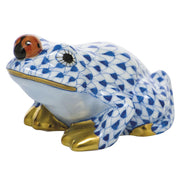 Herend Frog With Ladybug Figurines Herend Sapphire 