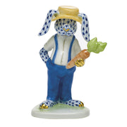 Herend Farmer Bunny Figurines Herend Sapphire 