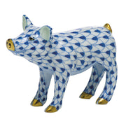 Herend Smiling Pig Figurines Herend Sapphire 
