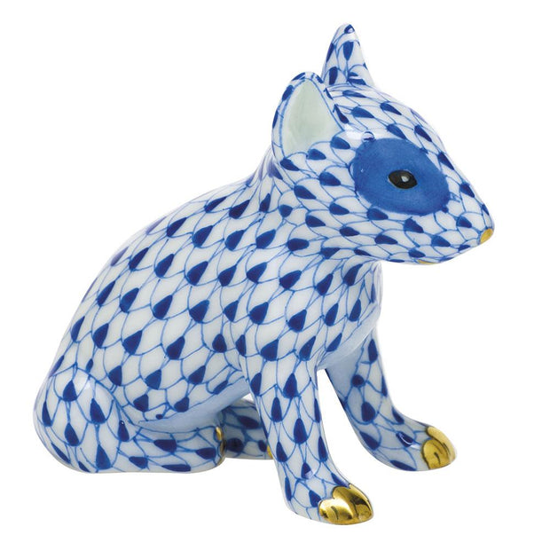 Herend English Bull Terrier Puppy Figurines Herend Sapphire 