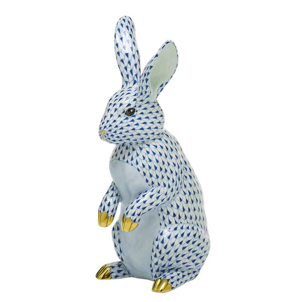 Herend Large Standing Rabbit Figurines Herend Sapphire 