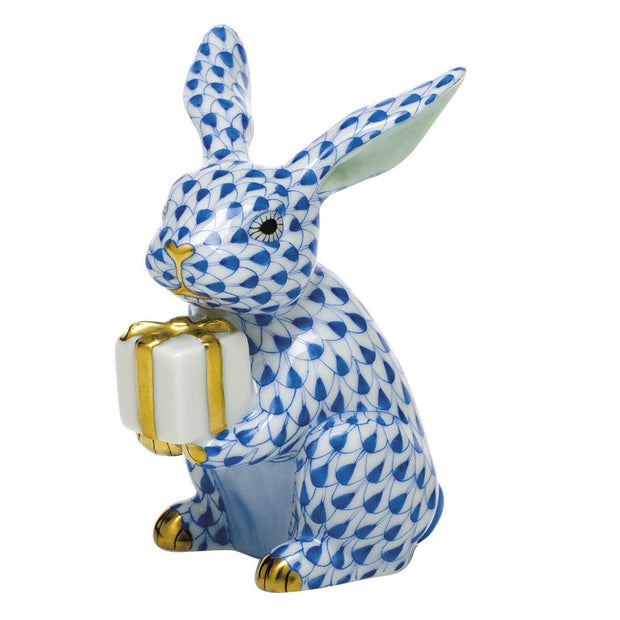 Herend Celebration Bunny Figurines Herend Sapphire 