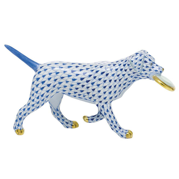 Herend Frisbee Dog Figurines Herend Sapphire 